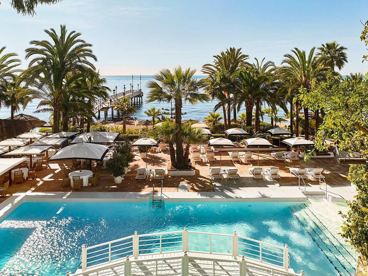 View of the Marbella Club outdoor pool