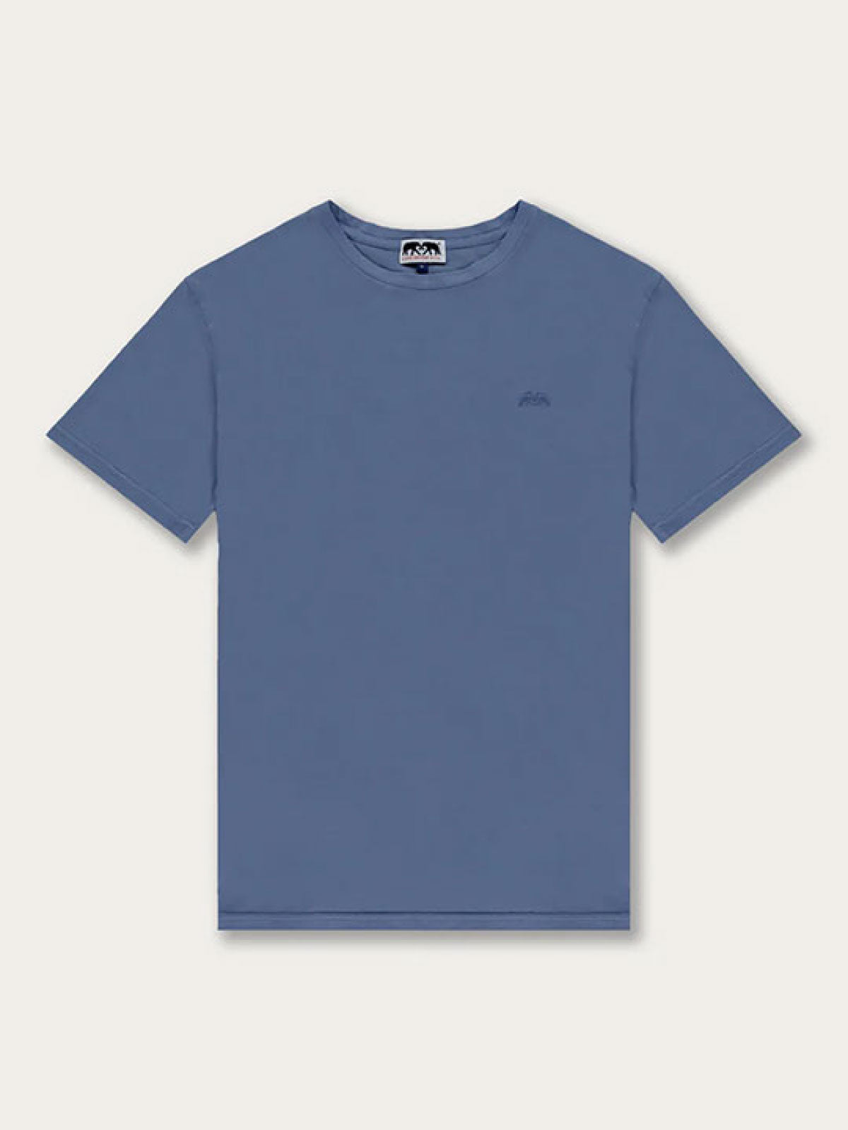 Men's Chambray Lockhart T Shirt in light blue displayed on a plain background.