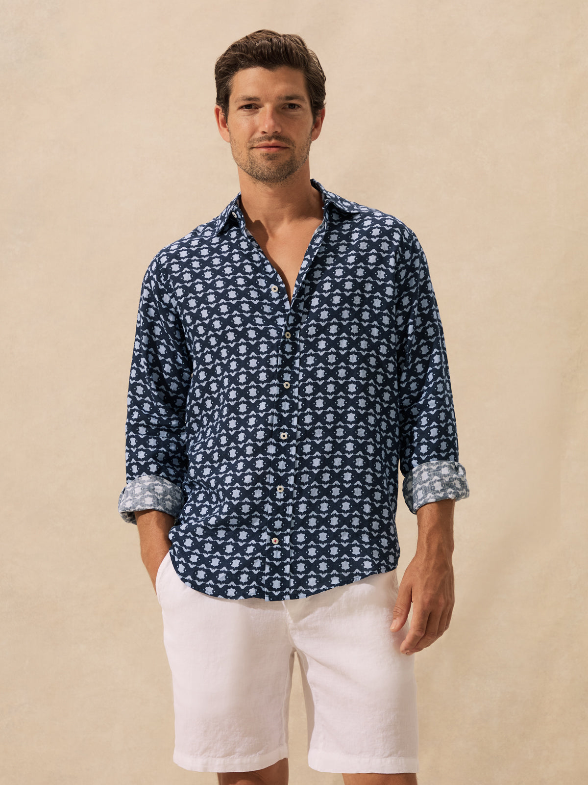 Camicia da uomo Rhino Rhythm Abaco in lino