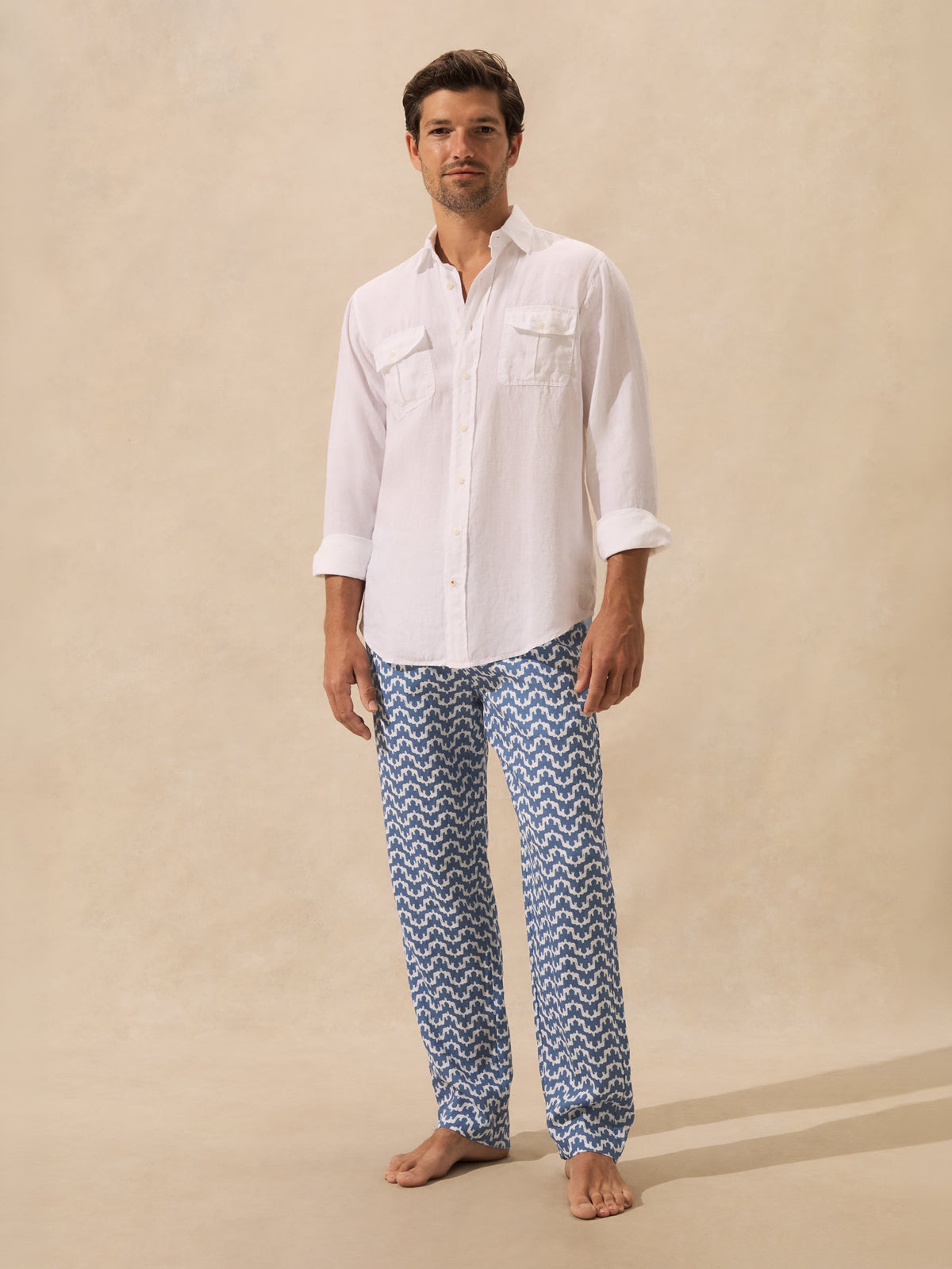 Men's White Andros Hemp Shirt