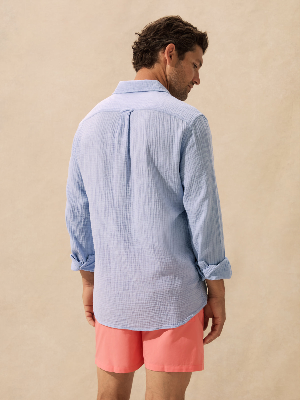 Men's Sky Blue Galliot Cotton Shirt