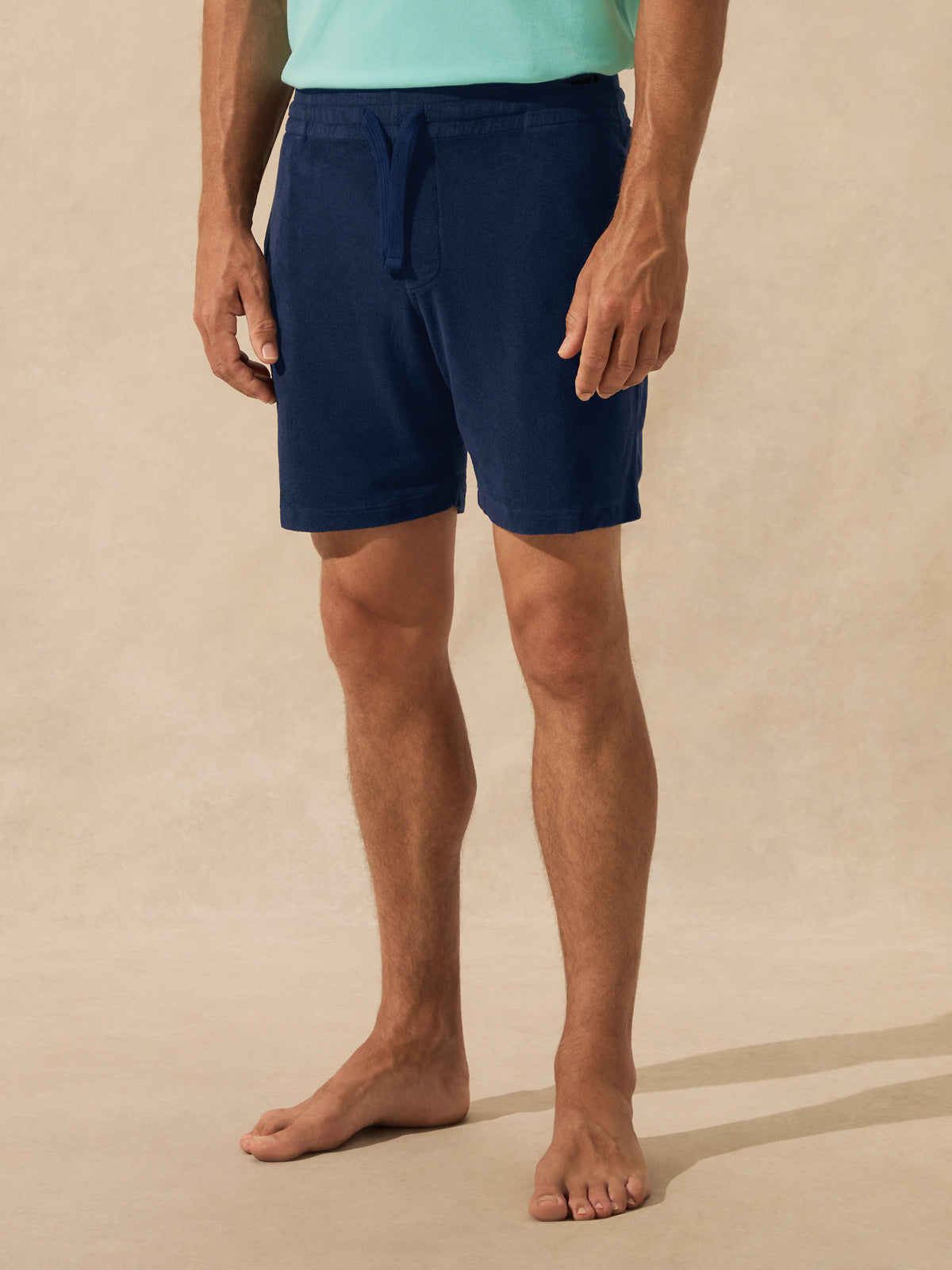 Short Holmes Terry bleu marine pour homme