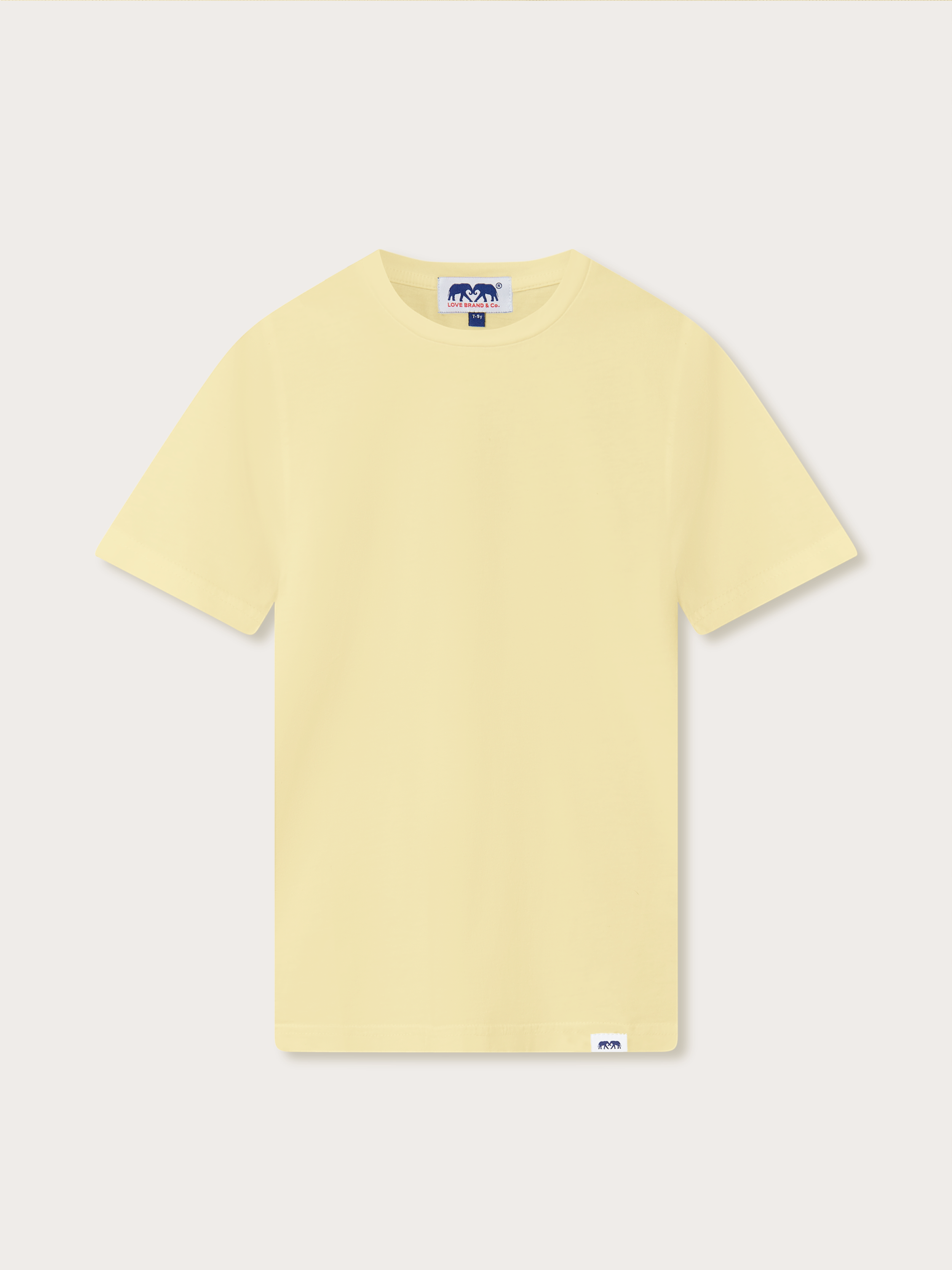 kids yellow cotton t-shirt front view