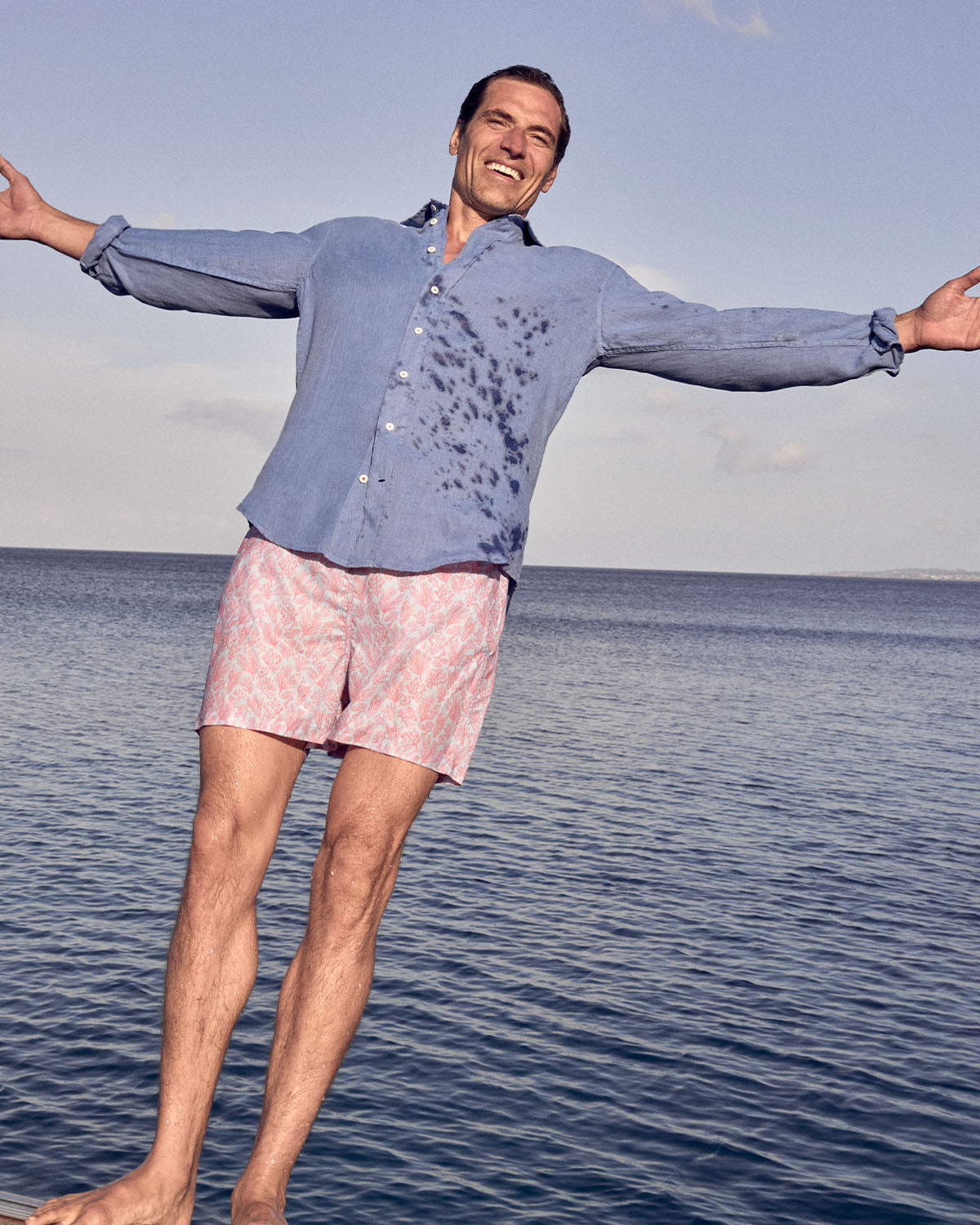 mens blue swimwear