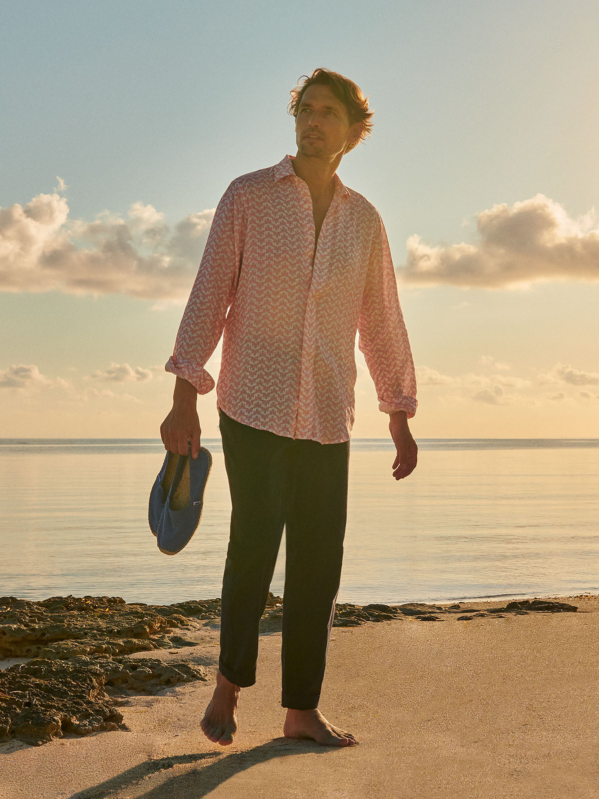 mens linen shirt and chinos