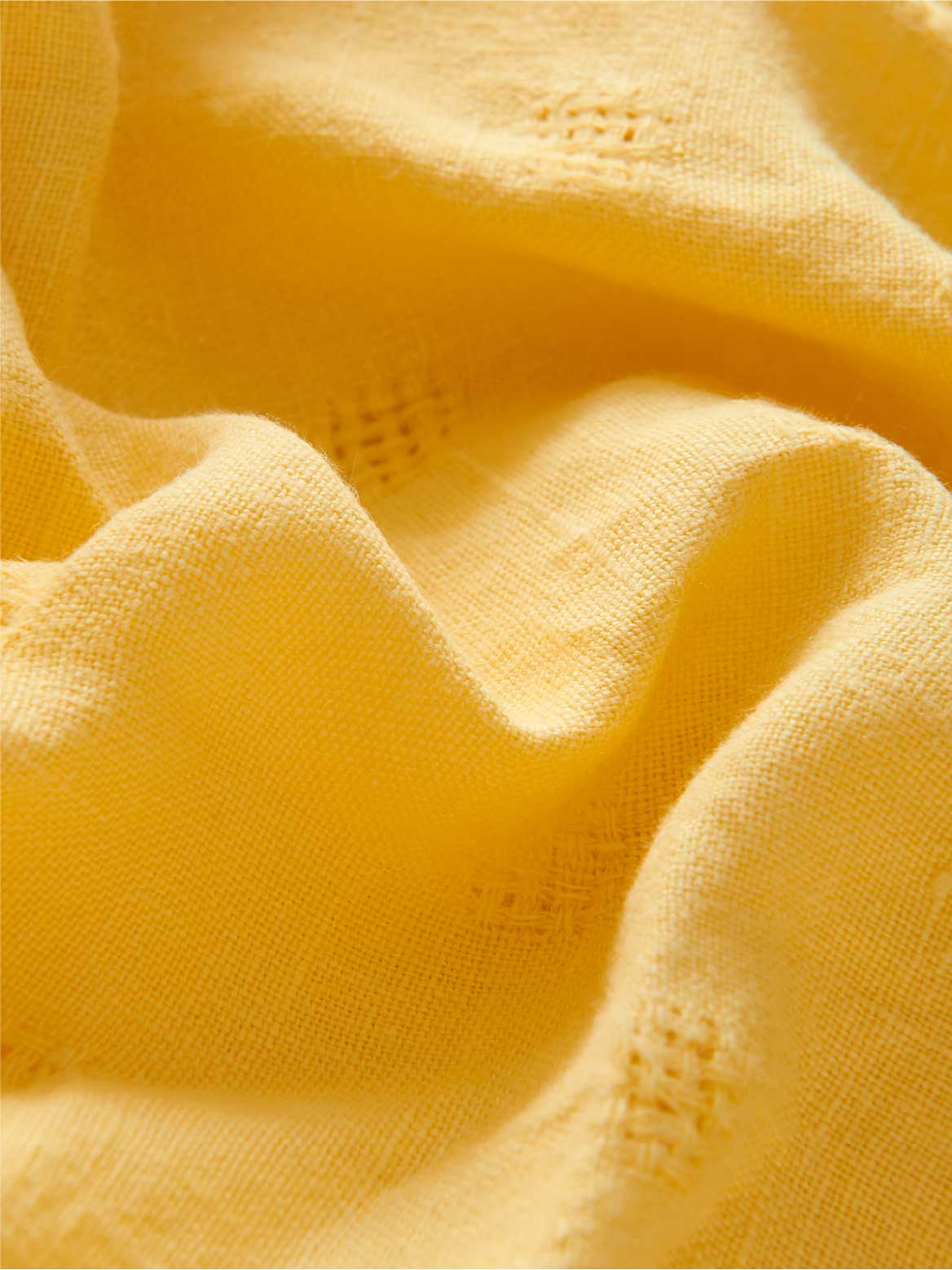 yellow linen fabric swatch