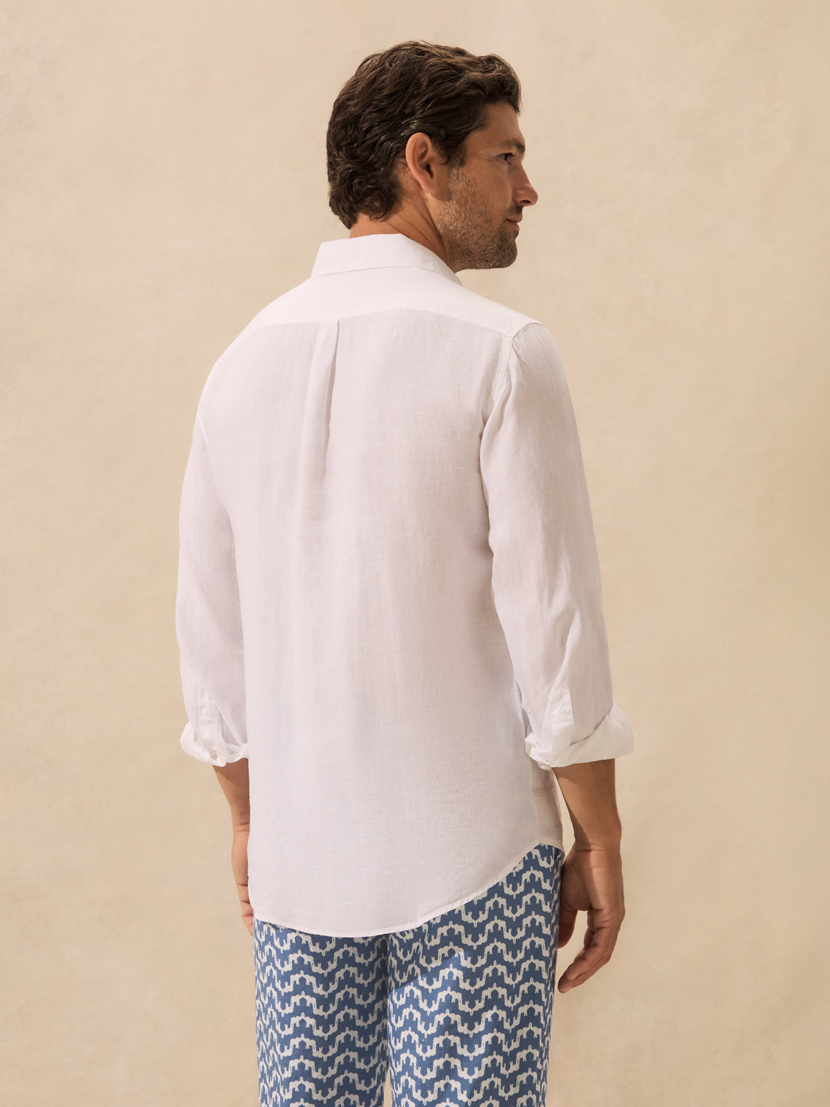 Men's White Andros Hemp Shirt