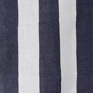 navy lines linen swatch