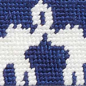 swatch elephant palace blue needlepoint
